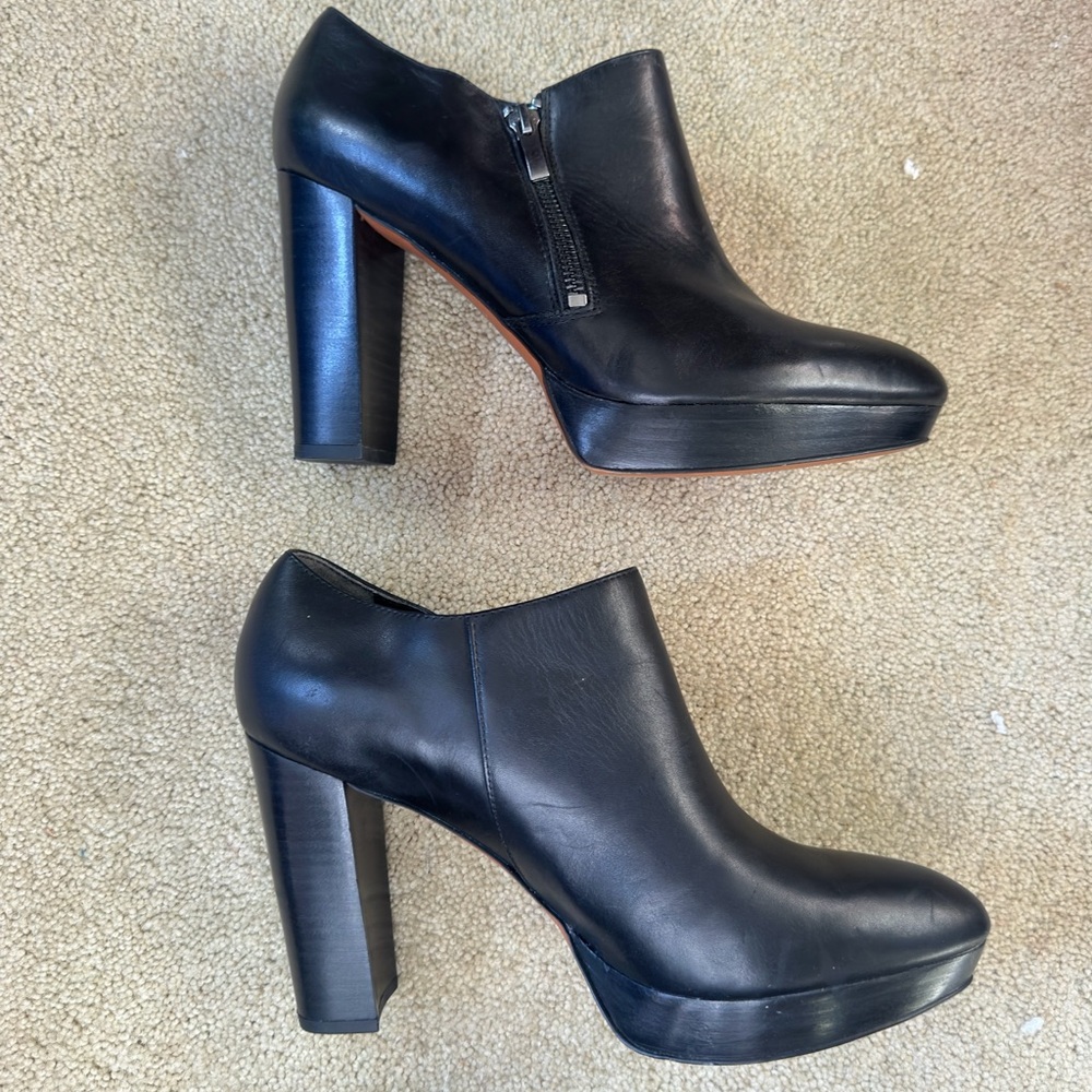 Franco Sarto Black Heeled Ankle Boots